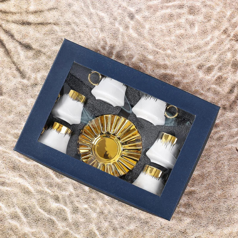 Türkisches Kaffeetassen-Set – elegantes Design für 6 Personen