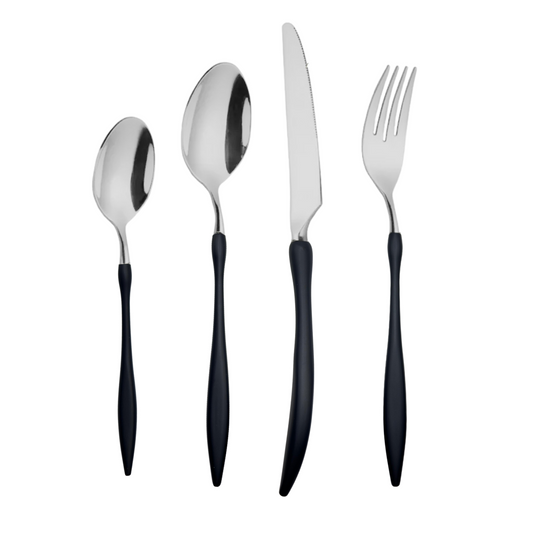 Velora Besteckset auf gedecktem Tisch – elegantes Edelstahl Design