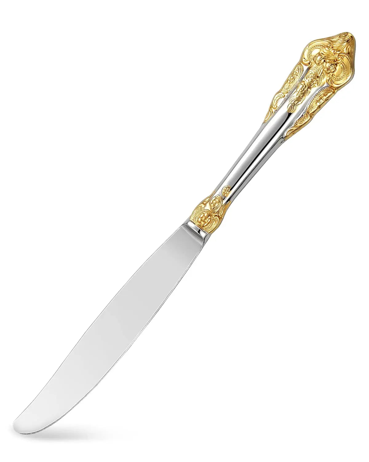 Tafelmesser Edelstahl Besteckset Gold Silber Barock Design elegant und hochwertig